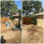 Before and after yard cleanup
